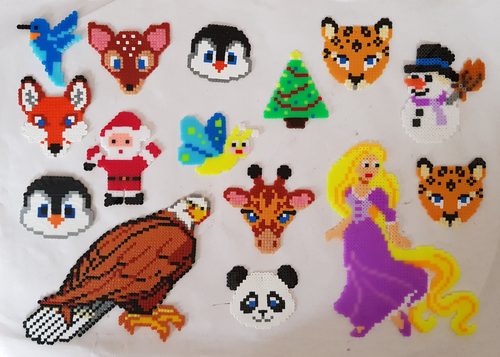 Hama bead creations.